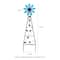 Glitzhome® 44" Metal Flower Wind Spinner Garden Stake